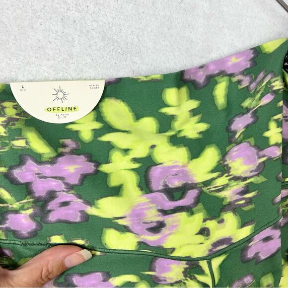 Offline By Aerie Real Me High Waisted Crossover 7/8 Leggings Size LS Floral NEW - Picture 7 of 10